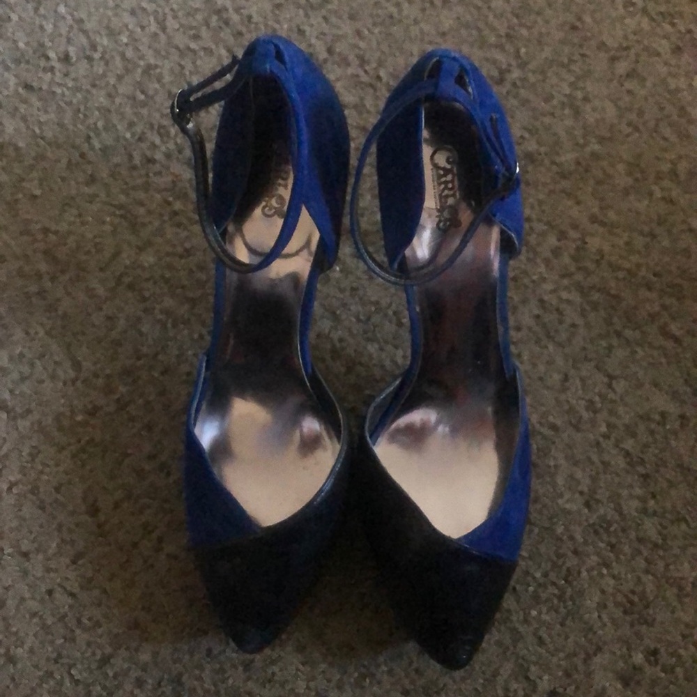 Black & blue heels